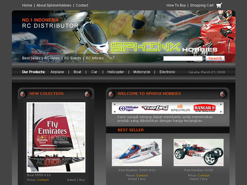 website  sphinx hobbies online store