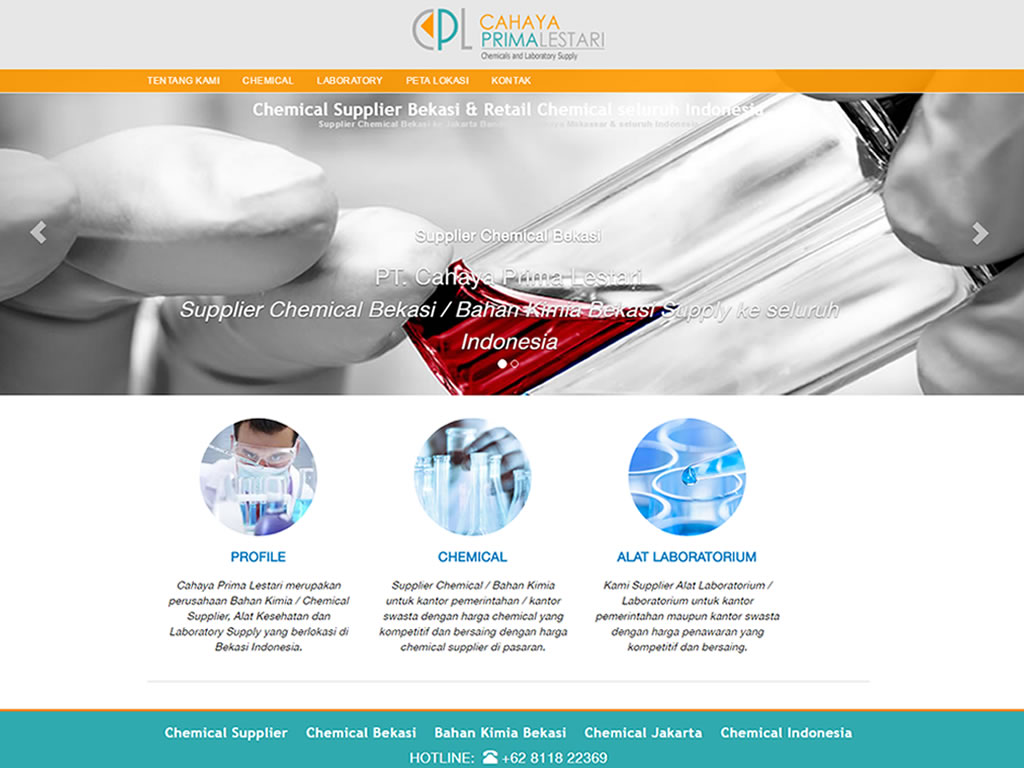 website  cahaya prima lestari - chemical supplier bekasi