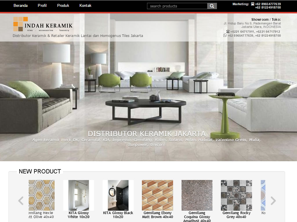 website  indah keramik distributor & retailer keramik jakarta