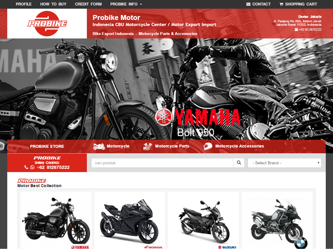 website  probike motor - indonesia cbu motorcycle center