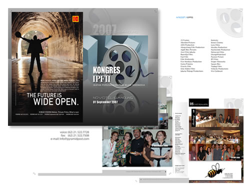 print design  ipfii (ikatan perusahaan film iklan indonesia) congress i book design