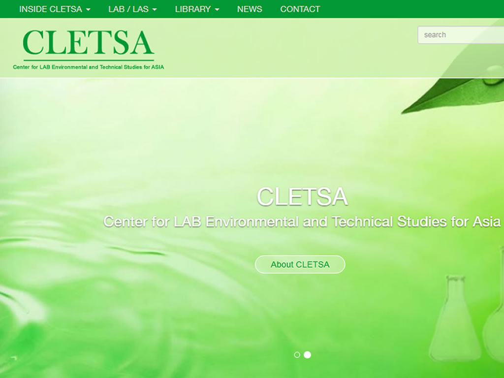 website  cletsa - center for lab environmental and technical studies for asia