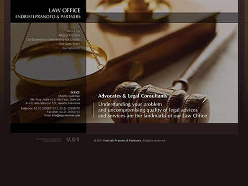 website  endriati pranoto & partners law office